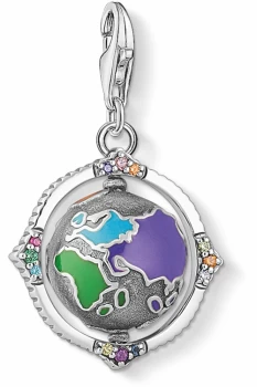 image of Thomas Sabo Jewellery Charm Club Enamel Globe Charm 1766-845-7