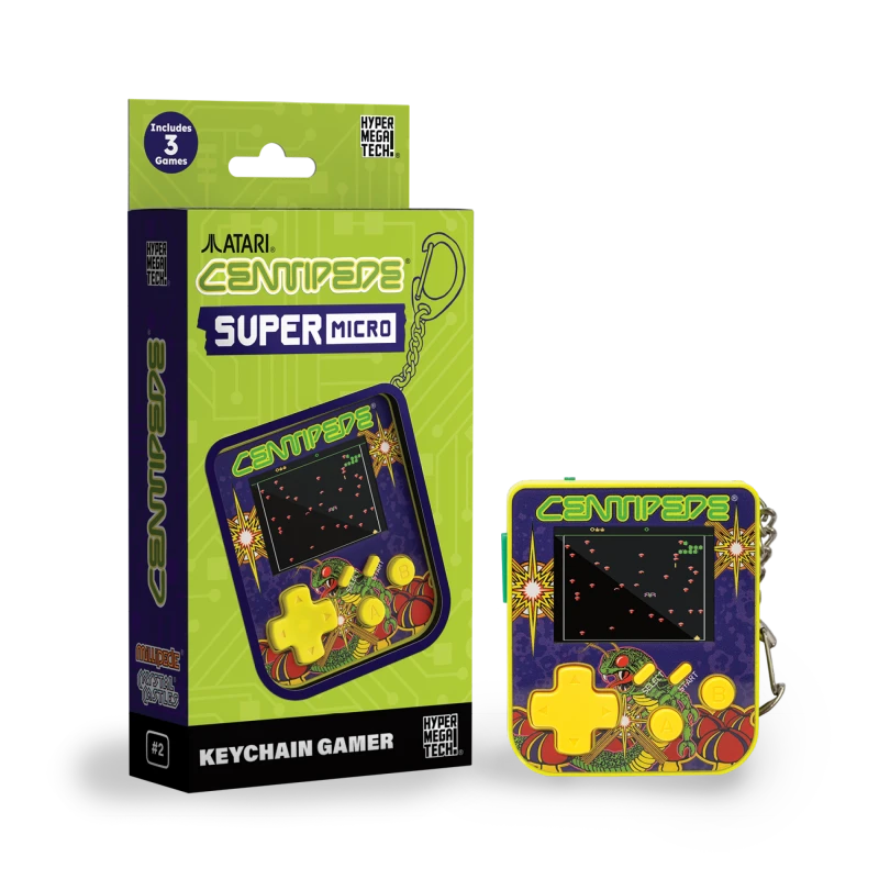 Image of Super Micro - Centipede Keychain Gamer Video Games