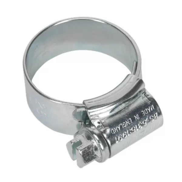 Image of Genuine SEALEY HCJ0X HI-GRIP® Hose Clip Zinc Plated Ø17-25mm Pack of 20
