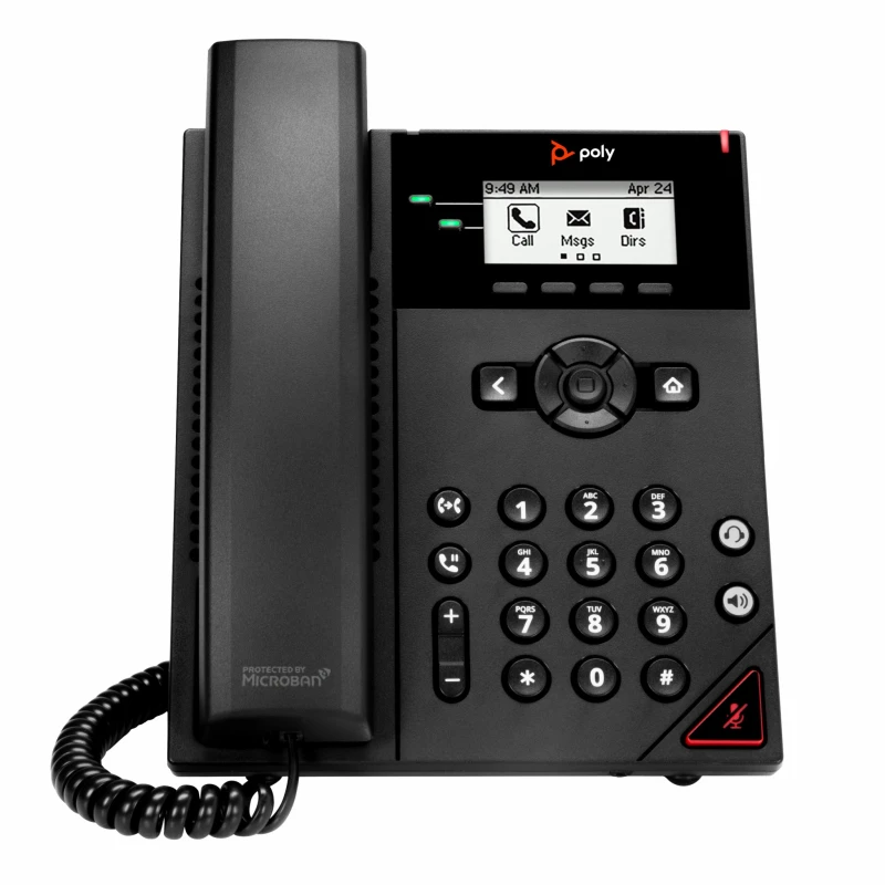 Image of Poly Poly VVX 150 2-Line IP Phone and PoE-enabled 911N0AA