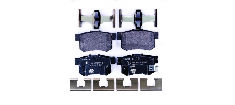 Image of HELLA Brake pad set HELLA 8DB 355 015-611