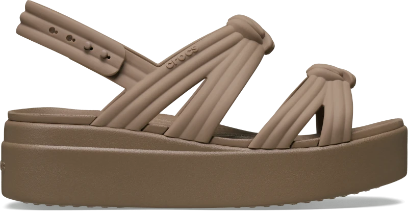 Image of Crocs Women Brooklyn Low Knot Sandals Latte 8