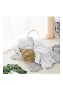 Image of Clair De Lune Stars & Stripes Baby Gift Basket, Grey