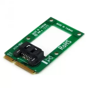 image of StarTech mSATA to SATA HDD SSD Adapter Mini SATA to SATA Converter Card