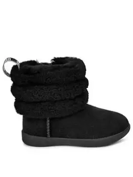 Image of UGG Mini Quilted Fluff Toddler Boot, Black, Size 11 Younger