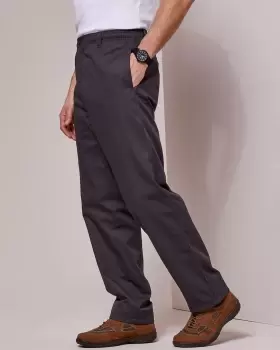 Image of Cotton Traders Mens Thermal Leisure Trousers in Grey