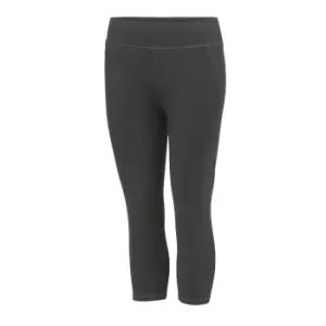 image of AWDis Just Cool Womens/Ladies Girlie Capri Sports Trousers (XL) (Charcoal)