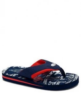 Image of Animal Boys Jekyl Flip Flop - Red, Size 5 Older