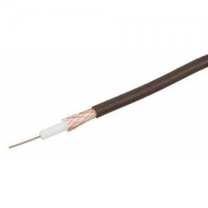 Image of Labgear Brown Single 1mm CCS C55 Digital TV Coax Aerial Cable With Foam Filled PE and Copper Braid - 50 Meter