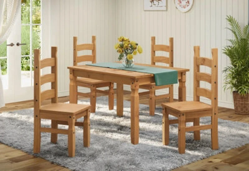 Image of MERCERS FURNITURE Corona 4'0' Dining Table & 4 Chairs 5060335864192