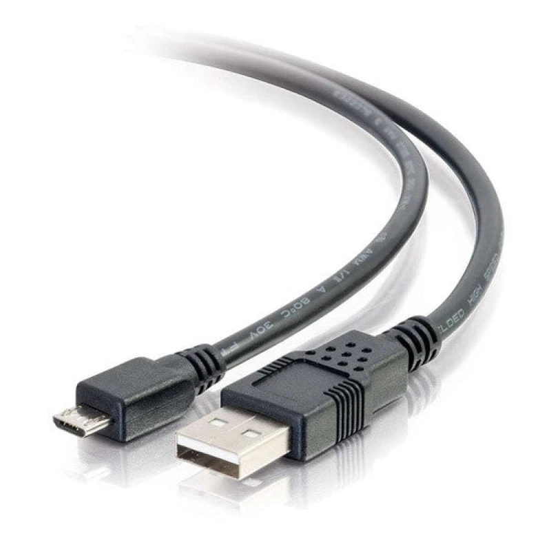 Image of C2G C2G 6.6ft (2m) USB 2.0 A to Micro-B Cable M/M - Black (2m) 27365