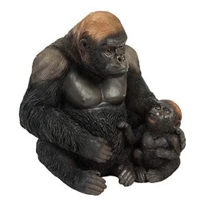 Image of Naturecraft Resin Figurine - Gorilla and Baby