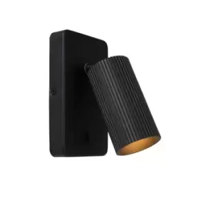 Image of Lucide Clubs Single Wall Spotlight - Black