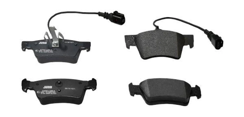 Image of JURID 573301J Brake pad set incl. wear warning contact, without accessories, with piston clip Brake Pad Set,disc brake (402)