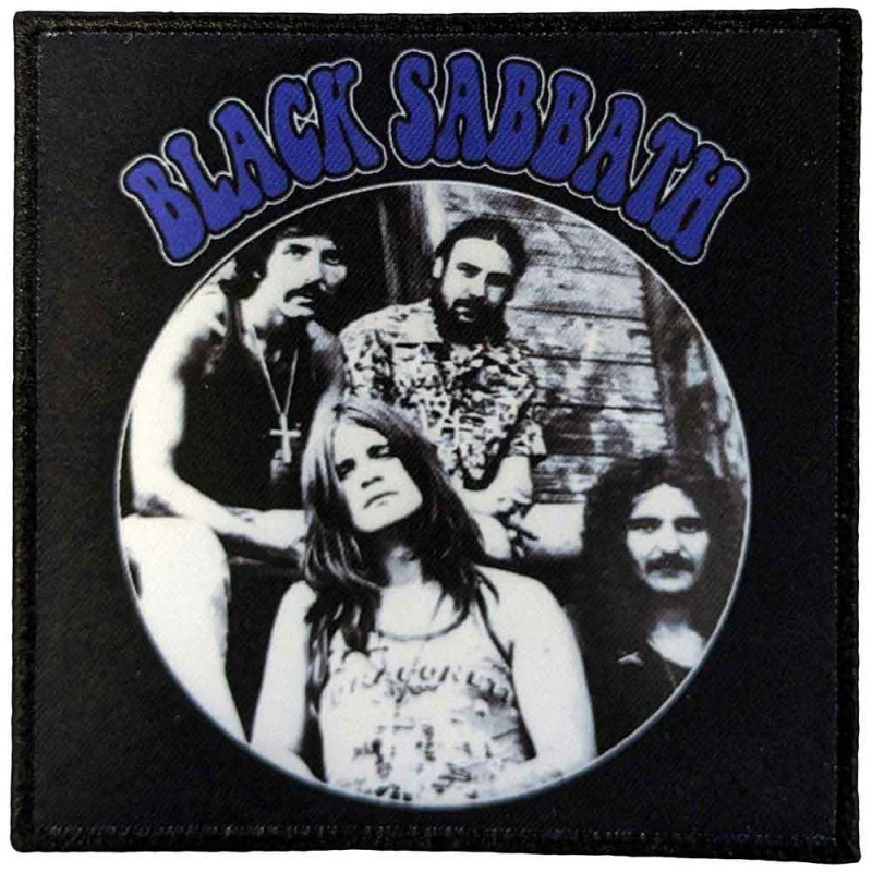 Image of Black Sabbath Black Sabbath Band Photo Circle Woven Patch in Black One Size Unisex 5056561098739
