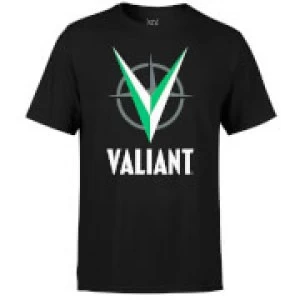 image of Valiant Comics Logo Green T-Shirt - Black