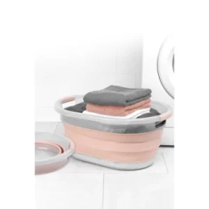 Image of Beldray 37 Litre Glisten Glitter Pink Collapsible Laundry Basket