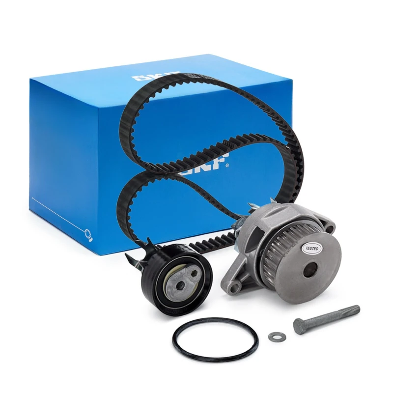 Image of SKF VKMC 01107-2 Water Pump + Timing Belt Kit with gaskets/seals, Number of Teeth: 135 Water Pump & Timing Belt Kit (3096)