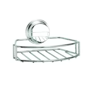 image of Croydex Stick N Lock Soap Basket - Chrome