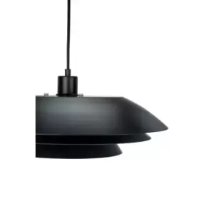 image of Dome Pendant Ceiling Light Matt Black 45cm