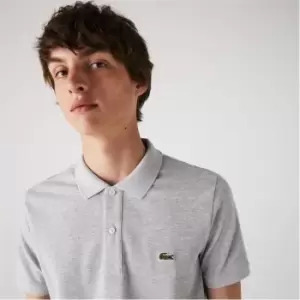 Image of Mens Slim fit Lacoste Polo Shirt in petit pique Size 8 - 3XL Grey Chine
