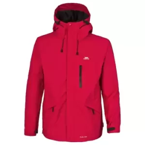 Image of Trespass Mens Corvo Hooded Full Zip Waterproof Jacket/Coat (XS) (Red)