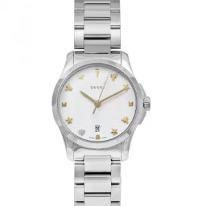 Image of G-Timeless Quartz Silver Dial With Charms Hour Markers Ladies Watch