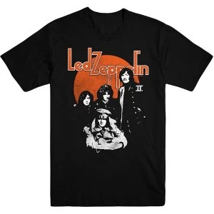 Image of Led Zeppelin - Orange Circle Unisex Large T-Shirt - Black