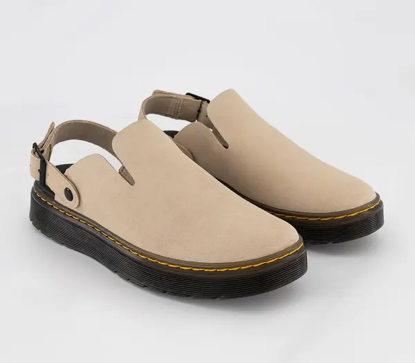 Image of Dr. Martens Mens Carlson Mules Warm Sand Eh Suede Mb Natural, 10