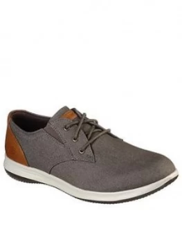 Image of Skechers Darlow Canvas Trainers - Grey, Size 10, Men
