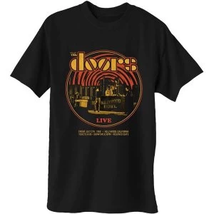 Image of The Doors - 68 Retro Circle Unisex XX-Large T-Shirt - Black