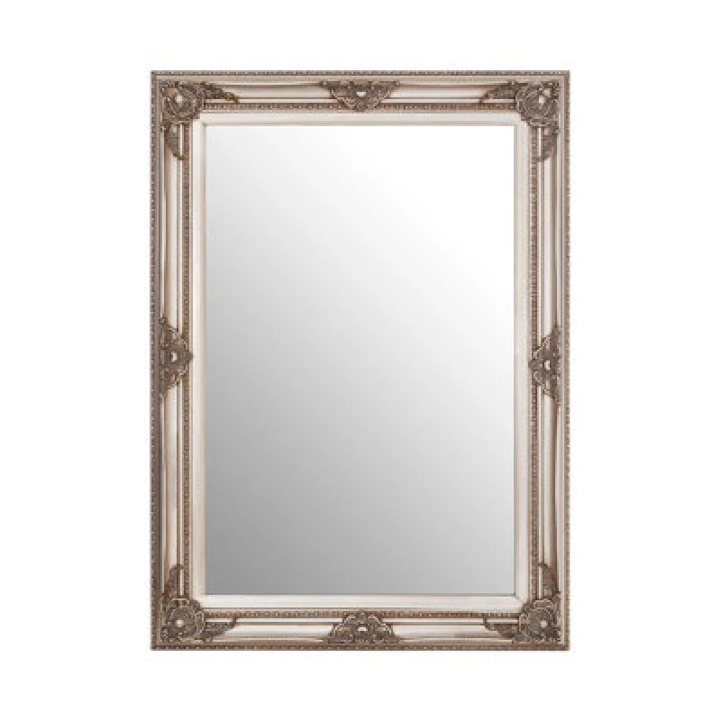 Image of Premier Housewares Brussels Baroque Rectangular Wall Mirror Grey
