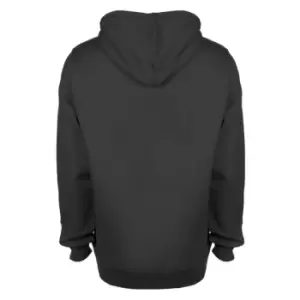 image of FDM Unisex Contrast Hooded Sweatshirt / Hoodie (300 GSM) (M) (Black/Heather Grey)