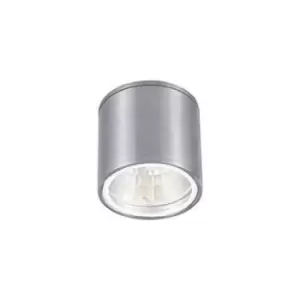 Image of Gun 1 Light Outdoor Surface Mounted Ceiling Downlights Aluminium, Polished Chrome IP44, GU10