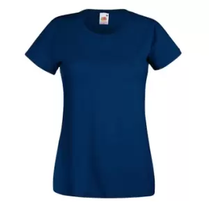 Image of Fruit Of The Loom Ladies/Womens Lady-Fit Valueweight Short Sleeve T-Shirt (2XL) (Navy)