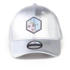 Image of Disney - Elsa Badge Unisex Adjustable Cap - Silver/Metallic
