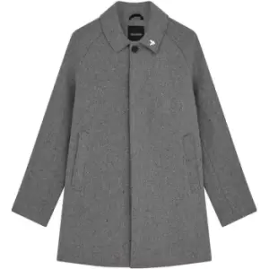 Image of Lyle and Scott Flocked Wool Mac Coat - Grey