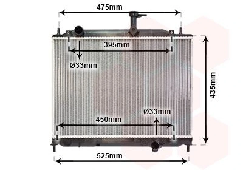 Image of VAN WEZEL Engine radiator VAN WEZEL 82002170