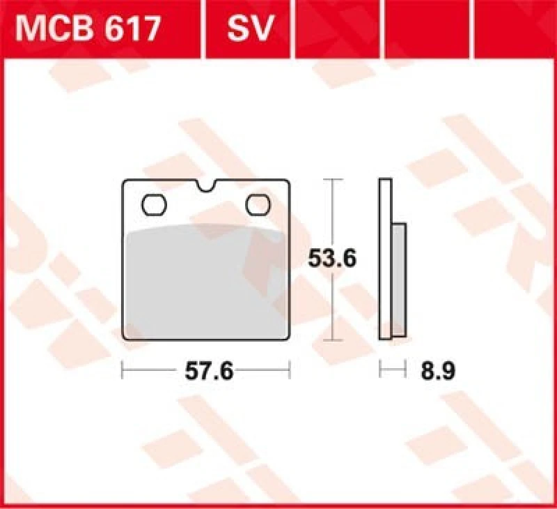 Image of TRW MCB617SV Brake pad set Brake Pad Set,disc brake (402)