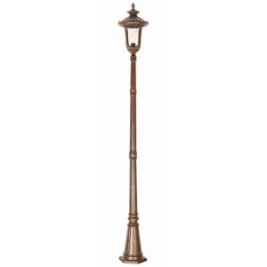 Image of 1 Light Medium Outdoor Lamp Post Rusty Bronze Patina IP44, E27