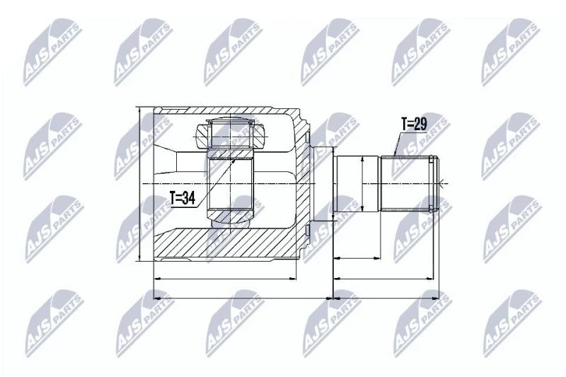 Image of NTY CV joint kit NTY NPW-HD-018