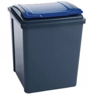 Image of Slingsby VFM Recycling Bin With Lid Blue GreyBlue 384290