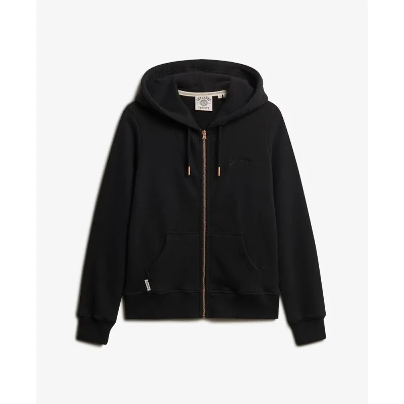 Image of Superdry Womens zip-up hoodie Superdry Essential Logo Hb Noir Female S
