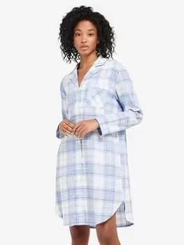 Image of Barbour Etta Check Nightshirt - Blue Size XS, Women