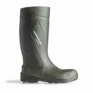 Image of Dunlop C762933 Purofort+ Full Safety Standard Wellington Boxed / Womens Safety Boots (42 EUR) (Green)