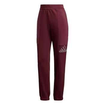 image of adidas Brand Love Embroidered Logo Joggers Womens - Victory Crimson / White