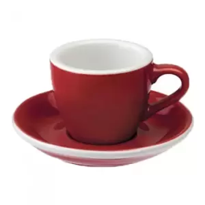 image of Espresso cup with a saucer Loveramics Egg Red, 80 ml