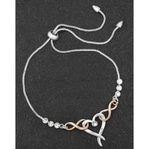 Image of Kiss Collecion 2 Tone Hearts/Kisses Friendship Bracelet