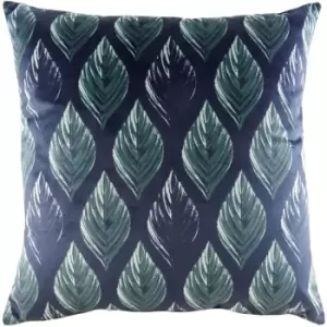 Image of Evans Lichfield - Eden Leaves Cushion Multicolour - Multicolour