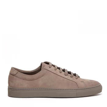 Image of Reiss Luca Lace Up Nubuck Trainers - Taupe